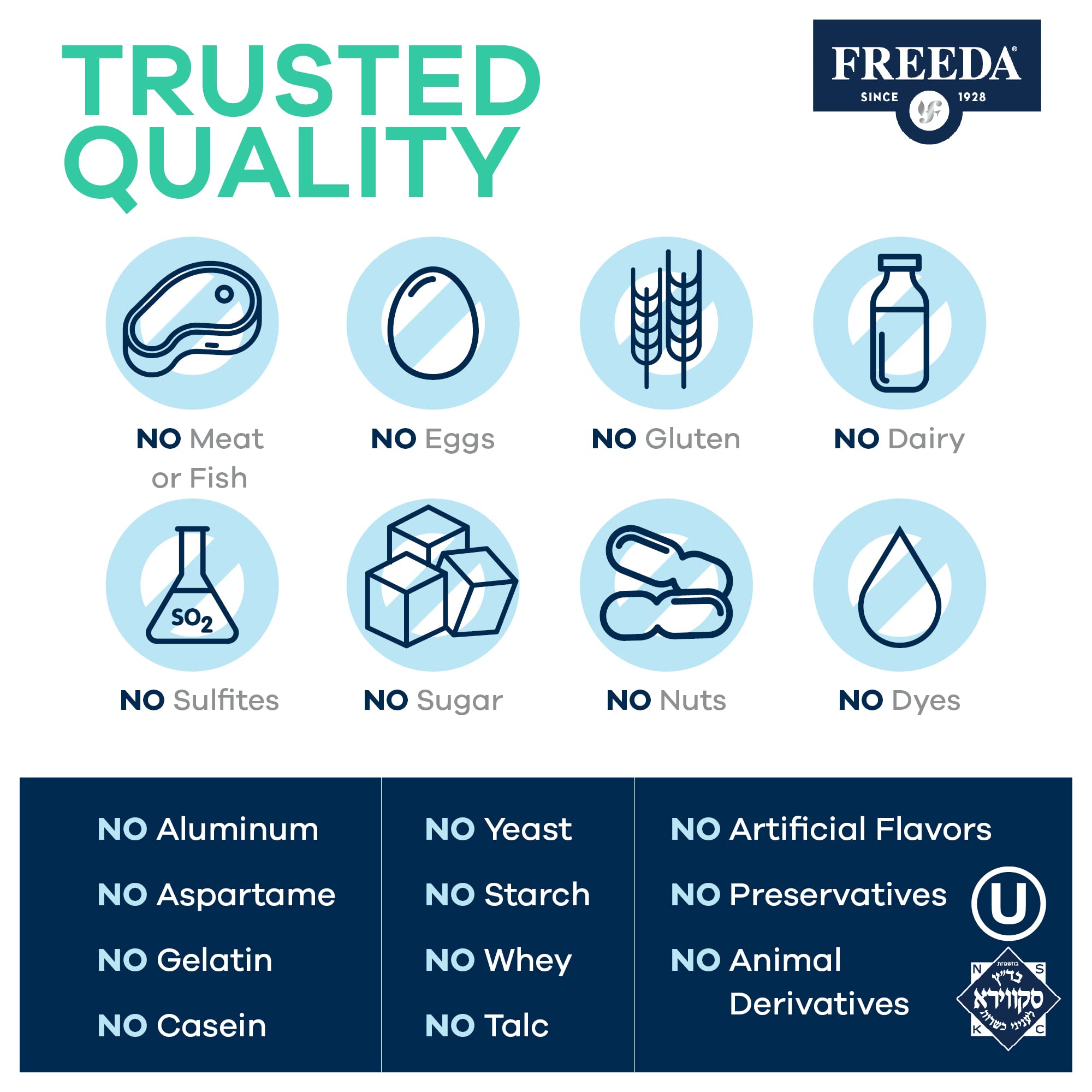 FREEDA B-Complex Vitamin Supplement ingredients list
