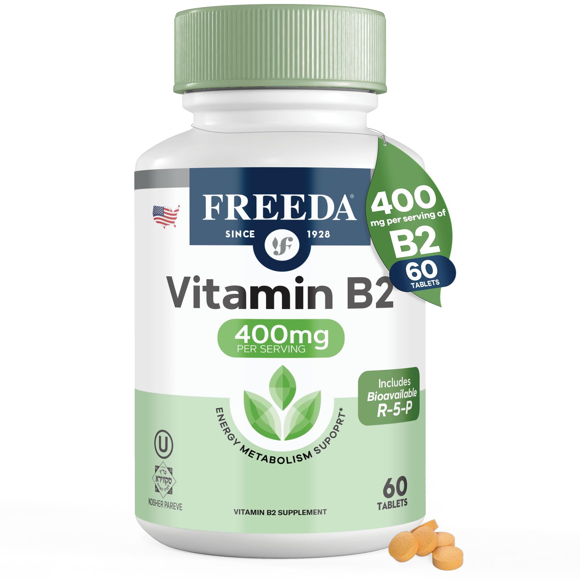 FREEDA B2 (Riboflavin) 400mg tablets front view