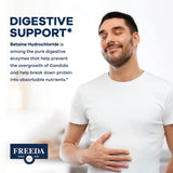 FREEDA Betaine HCl Multi-Enzyme Supplement capsules close-up