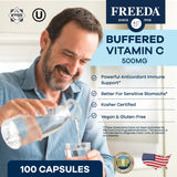 FREEDA Buffered Vitamin C 500mg capsules side view