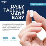 FREEDA Calcium Citrate 1000mg supplement packaging