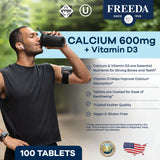FREEDA Calcium with Vitamin D3 600mg 400IU supplement dosage instructions