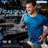 FREEDA Calcium with Vitamin D3 600mg 400IU supplement side view