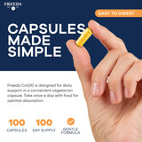 FREEDA CoQ10 100MG vegetarian capsules bottle with label