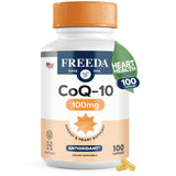 FREEDA CoQ10 100MG vegetarian capsules front view