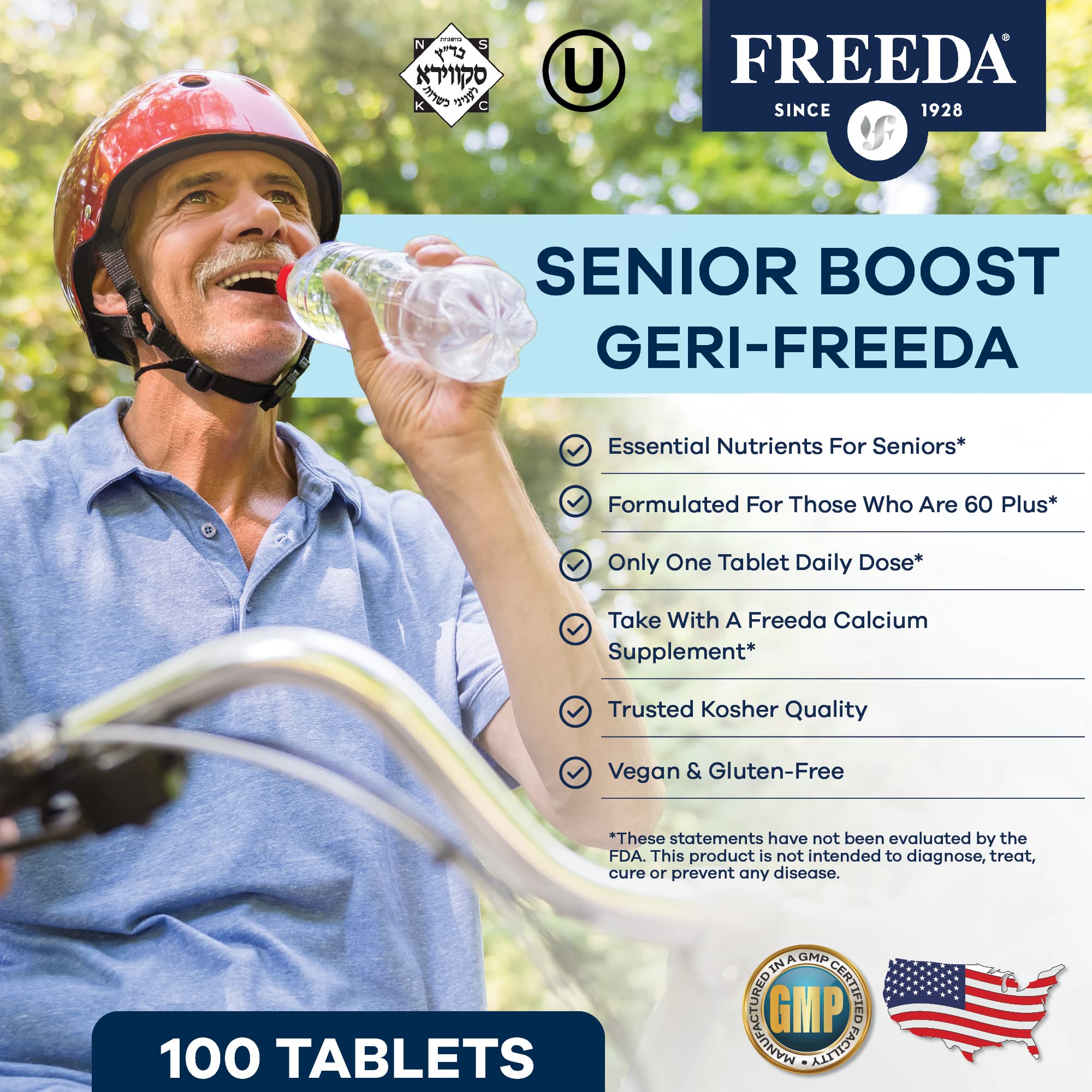 FREEDA Geri-Freeda Multivitamins 90 tablets side view