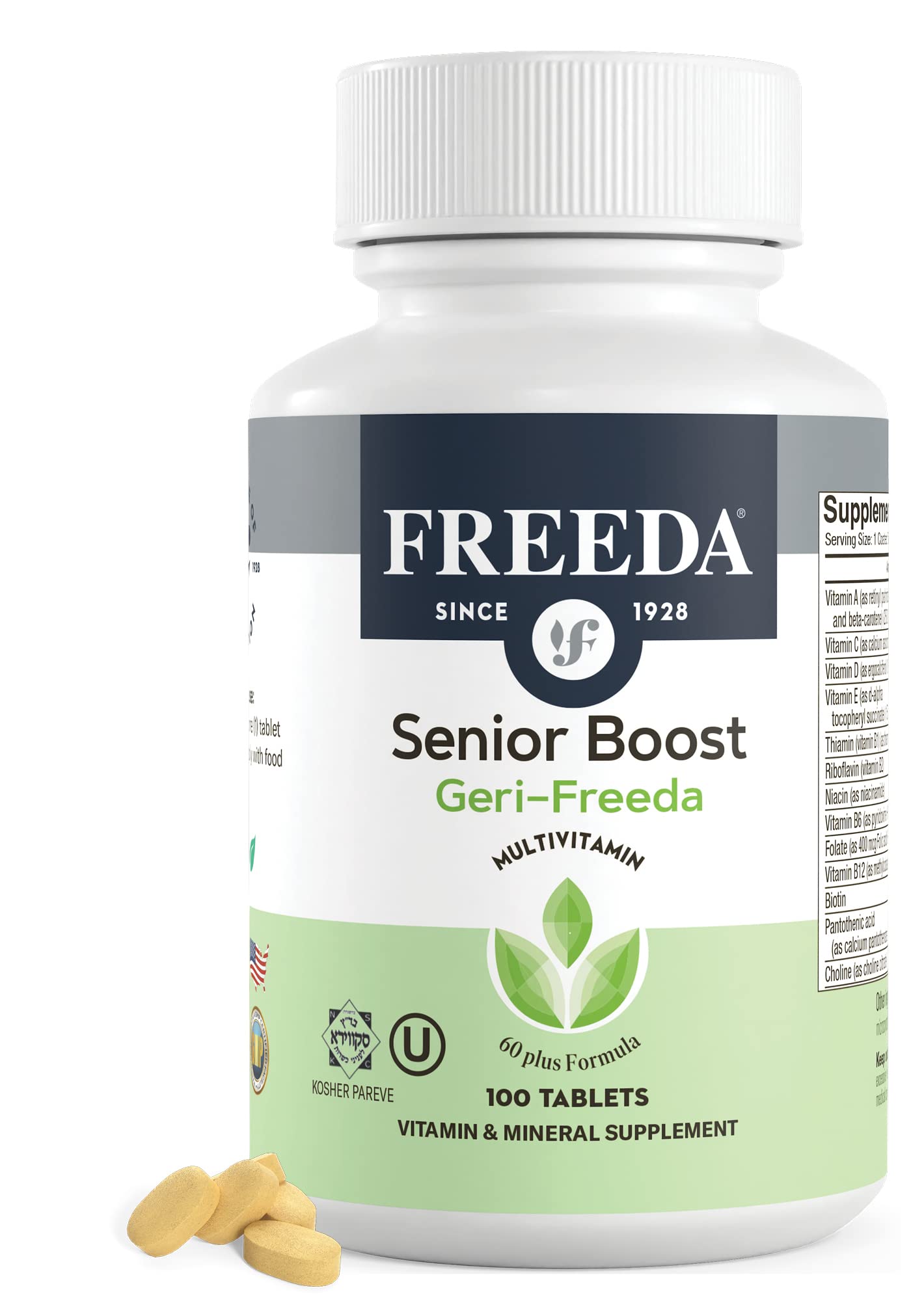 FREEDA Geri-Freeda Multivitamins for Seniors 60+ front view