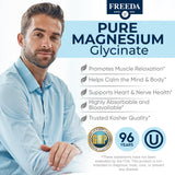 FREEDA Magnesium Bisglycinate Supplement side view with label