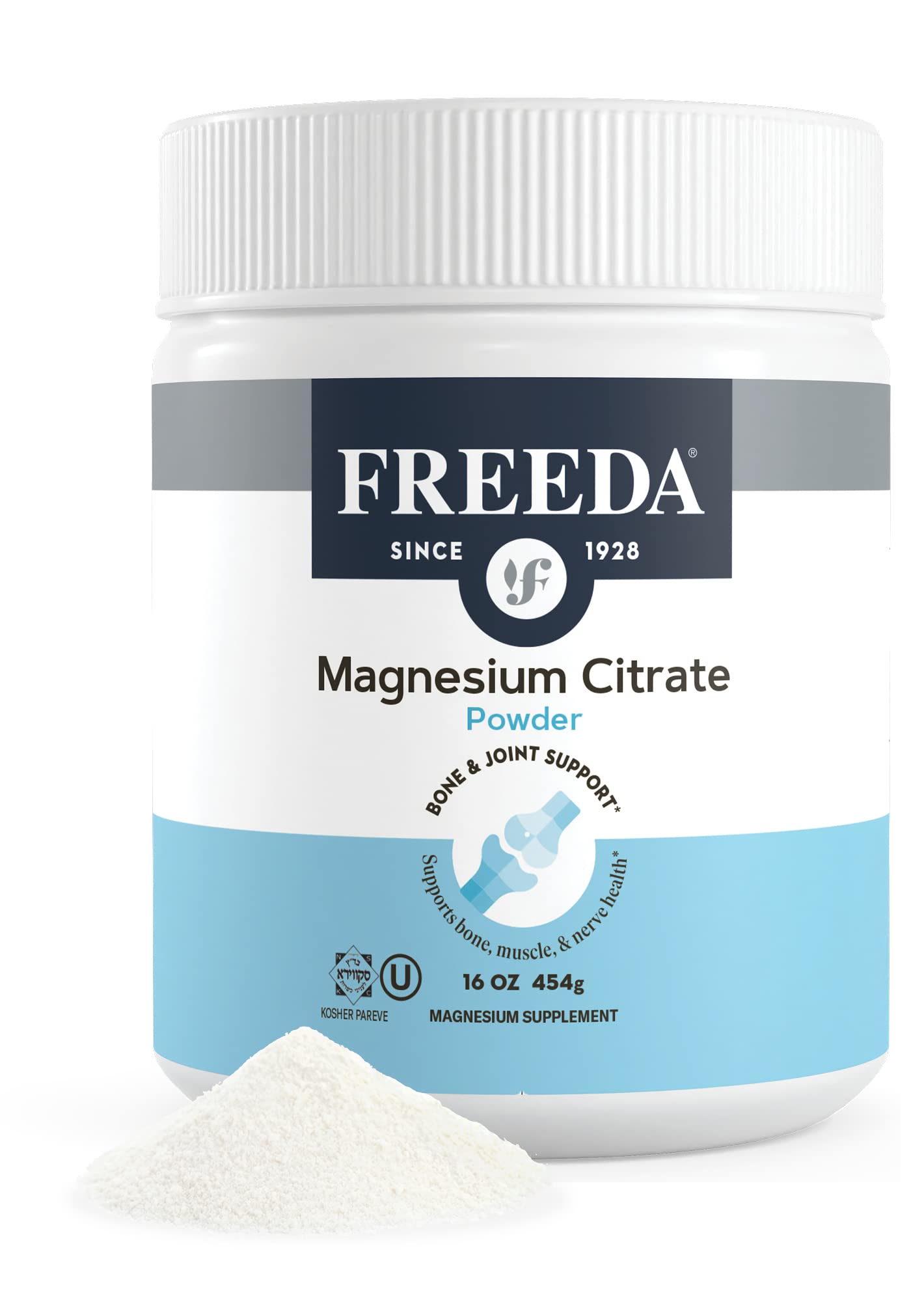 FREEDA Magnesium Citrate Powder 454g front view