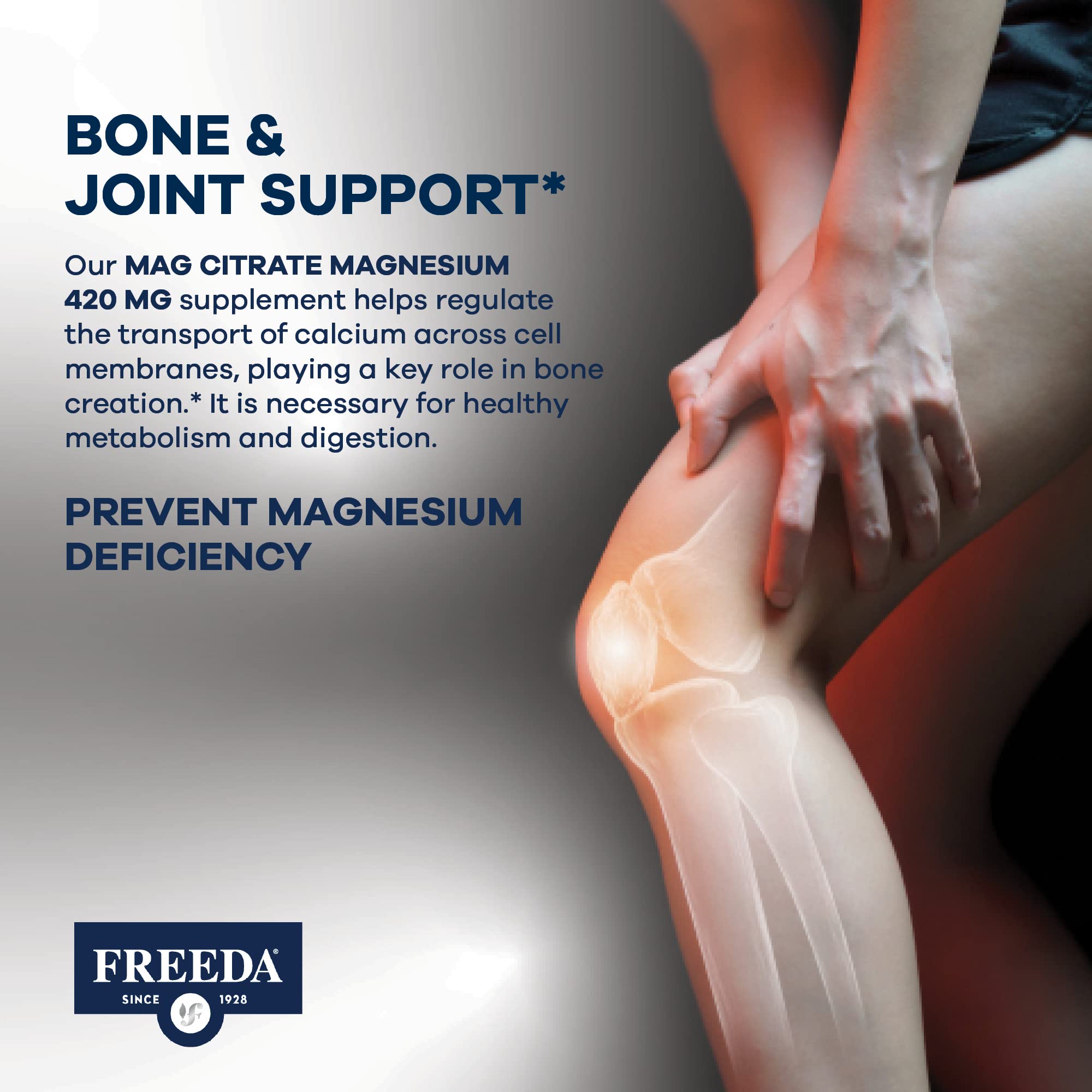 FREEDA Magnesium Citrate Powder in a smoothie