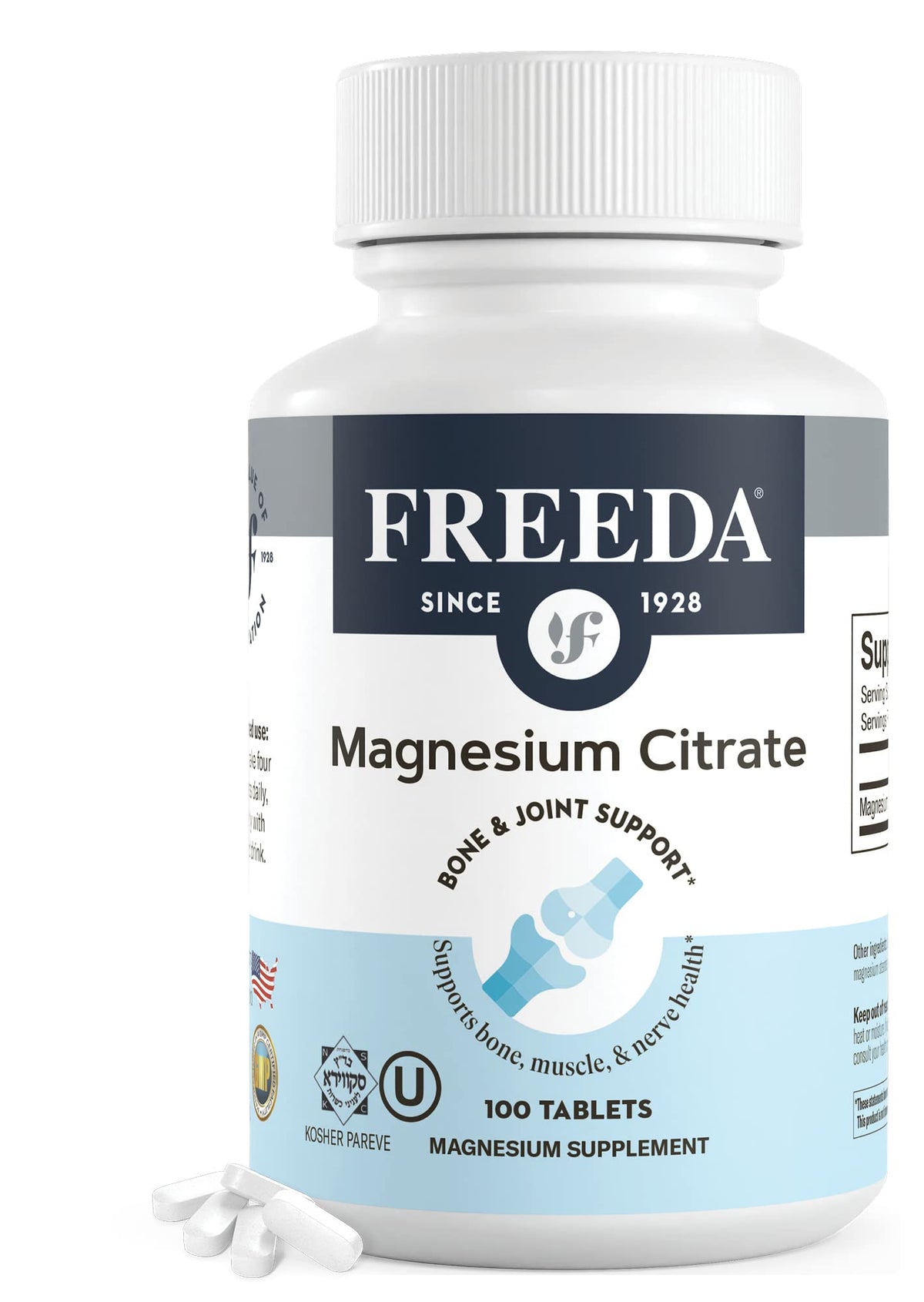 FREEDA Magnesium Citrate Tablets 400mg front view