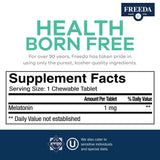 FREEDA Melatonin Chewable Tablets 1mg side view