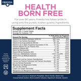 FREEDA Mini Prenatal Vitamins 60 Tablets with a glass of water