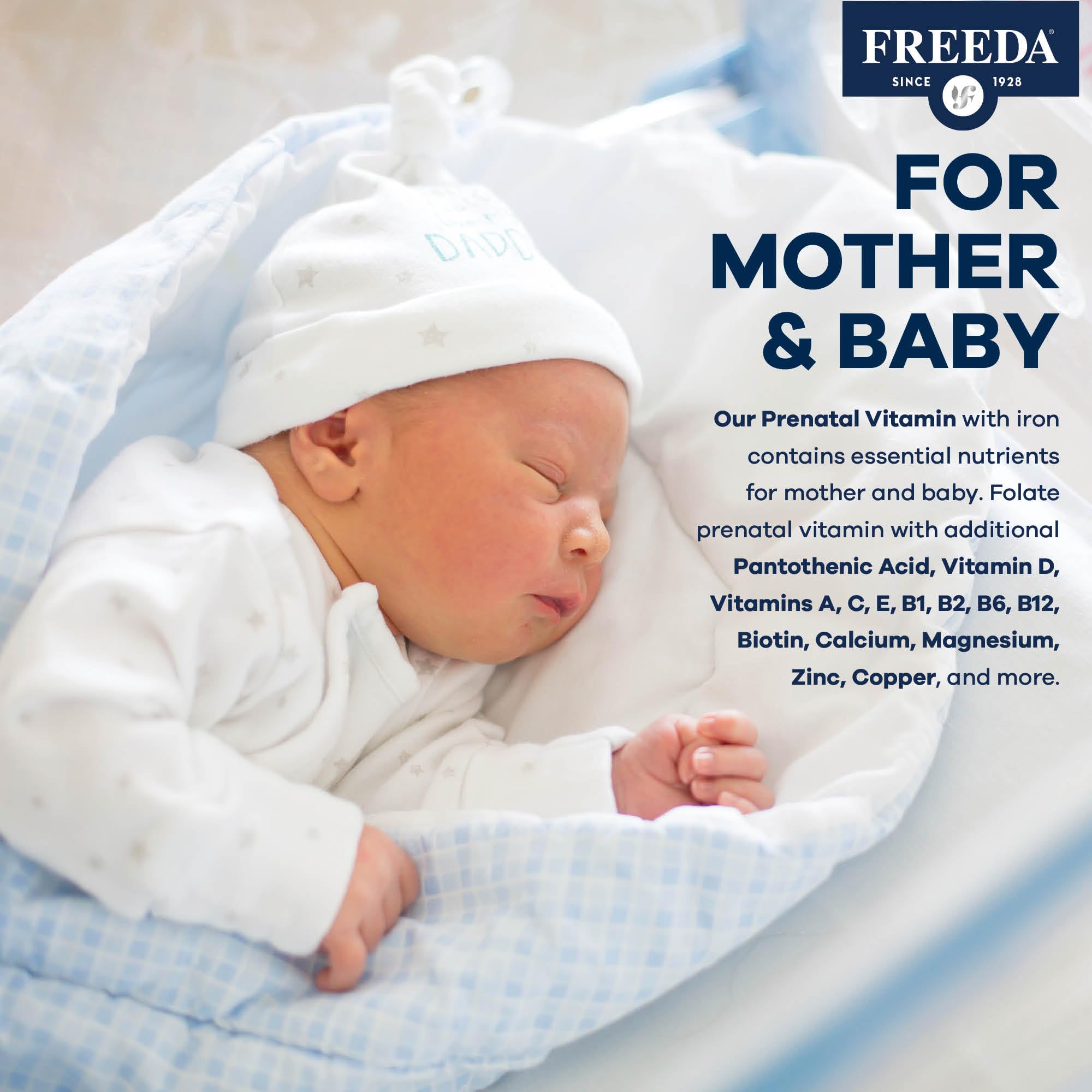 FREEDA Prenatal One Daily Multivitamin 60 Tablets packaging