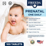 FREEDA Prenatal One Daily Multivitamin 60 Tablets side view