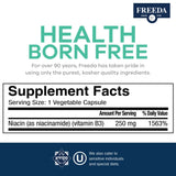 FREEDA Pure Niacinamide Vitamin B3 Capsules close-up of capsules