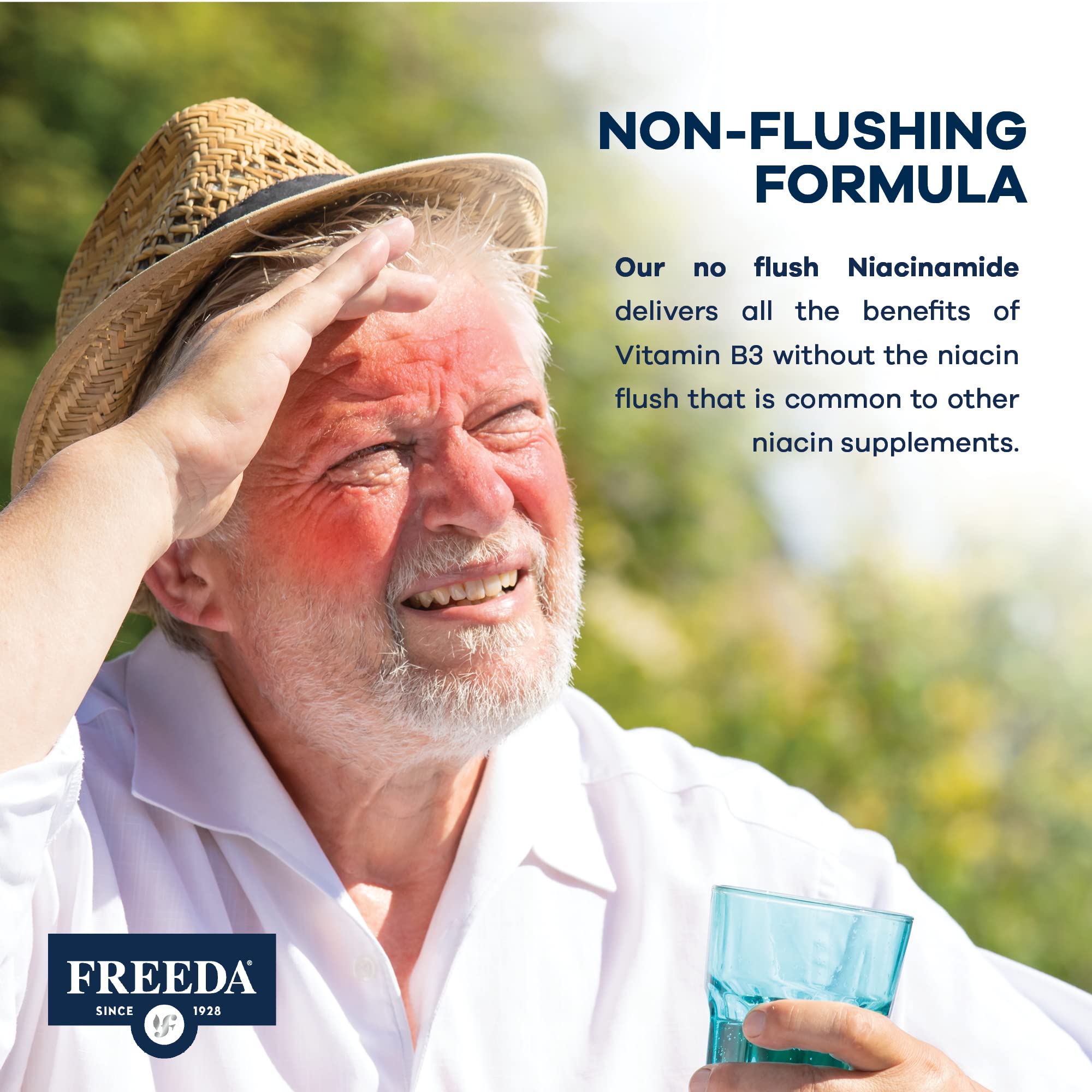 FREEDA Pure Niacinamide Vitamin B3 Capsules with measuring spoon