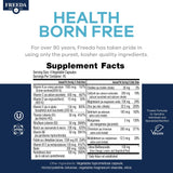 FREEDA SCD Adult Multivitamins back label with ingredient list