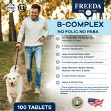 FREEDA Super Vitamin B Complex bottle side view