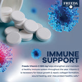 FREEDA Vitamin C 500mg tablets with fresh oranges