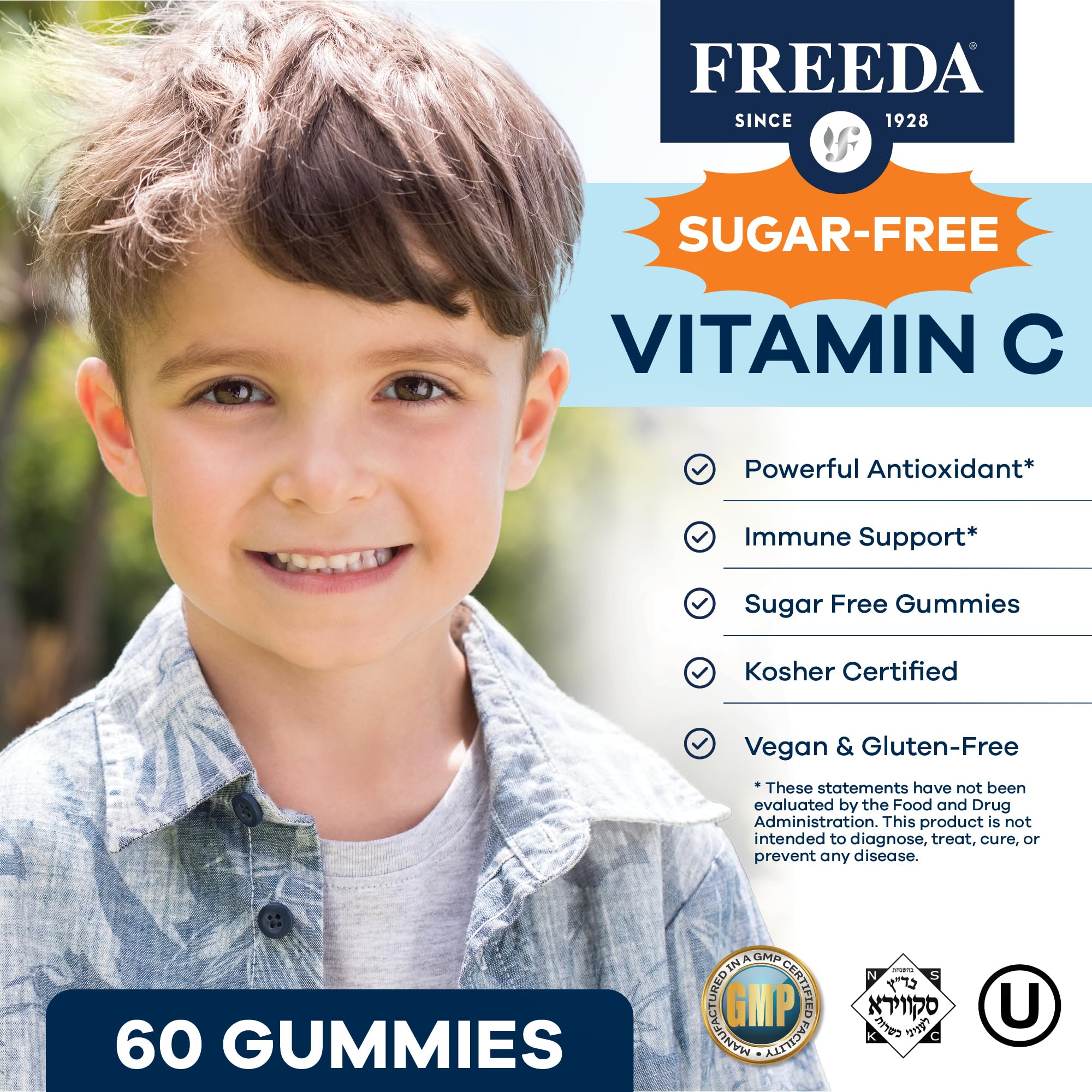 FREEDA Vitamin C Gummies for Kids packaging side view