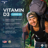 FREEDA Vitamin D3 1000 IU supplement packaging