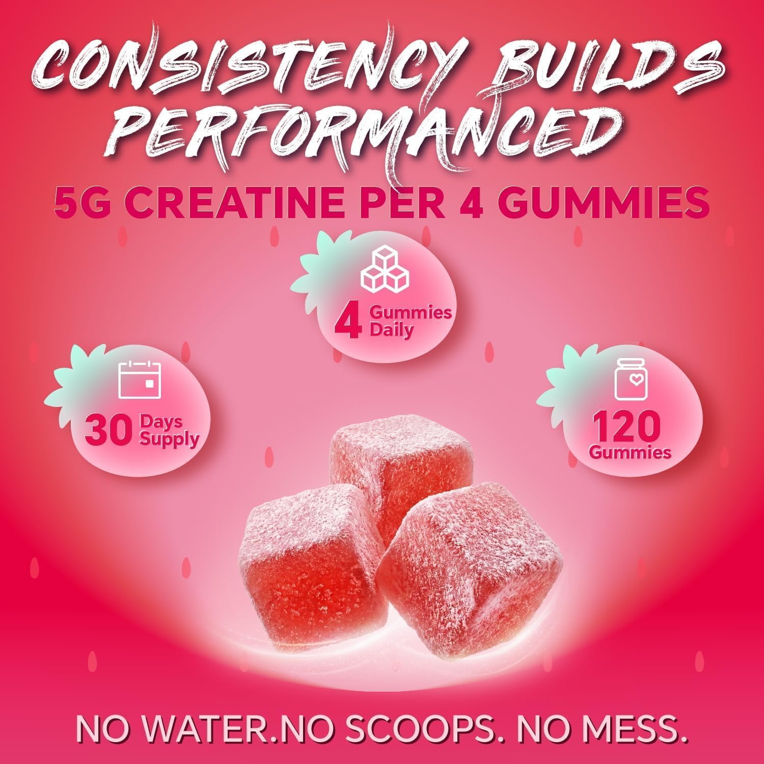 Frellanox Creatine Gummies displayed on a gym bench