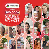 FRESH HEALTHCARE Apple Cider Vinegar Capsules 1500mg bottle side view