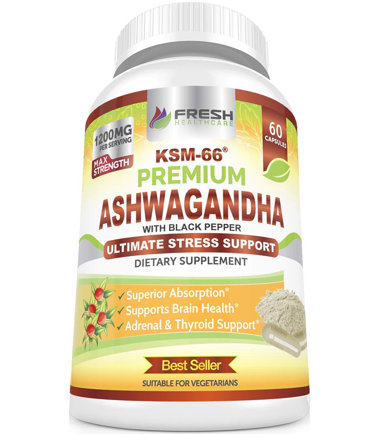 FRESH HEALTHCARE Ashwagandha KSM 66 Capsules ingredients list