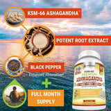 FRESH HEALTHCARE Ashwagandha KSM 66 Capsules on a wooden table