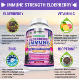 FRESH HEALTHCARE Elderberry daily wellness Support Capsules with measuring spoon
