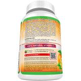 FRESH HEALTHCARE Vitamin C capsules on a wooden table