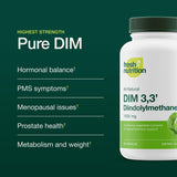 Fresh Nutrition DIM Supplement 90 capsules on a wooden surface