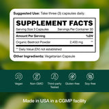 Fresh Nutrition Organic Beet Root Powder Capsules with a measuring spoon
