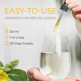 FRESHDRINKUS Mullein Extract Liquid 1200mg with a measuring spoon
