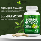 FRESHDRINKUS Soursop Capsules side view showing packaging details