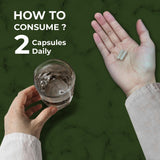 FRESHDRINKUS Soursop Capsules with a glass of water