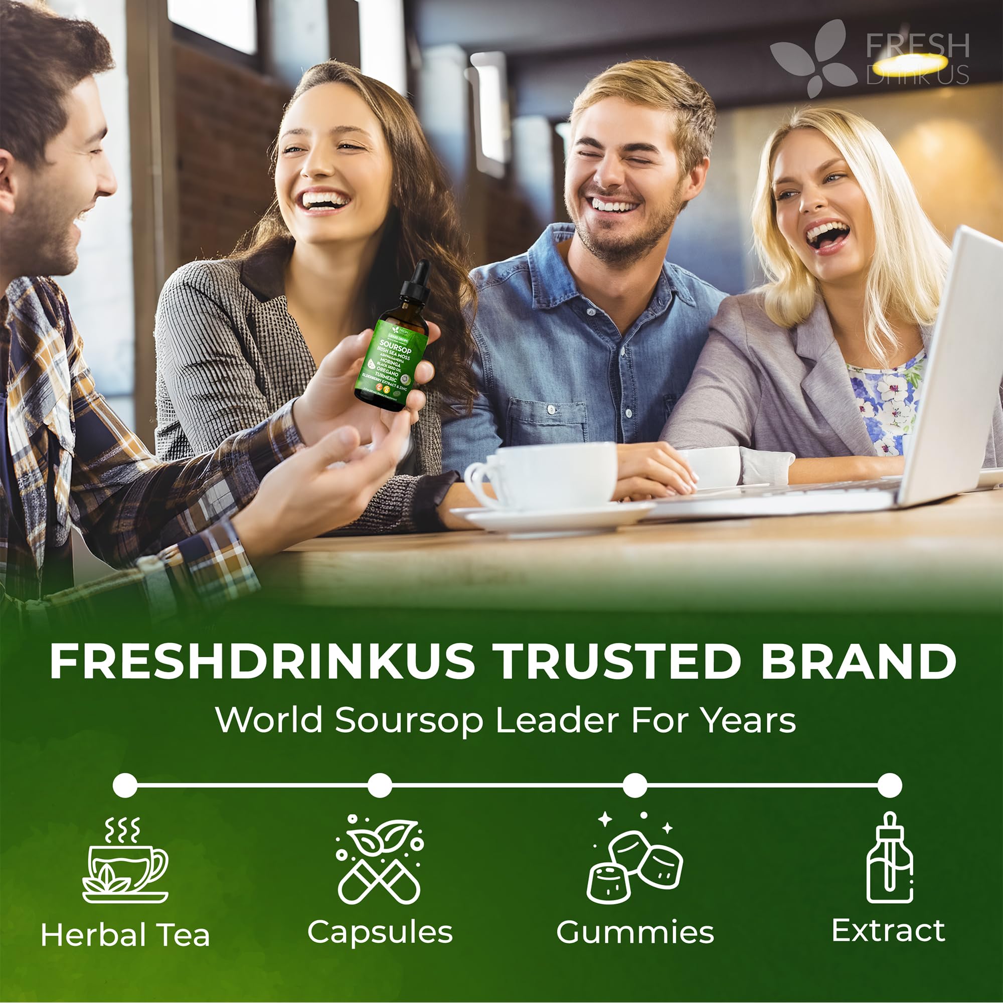 FRESHDRINKUS Soursop Leaves herbal supplement packaging details