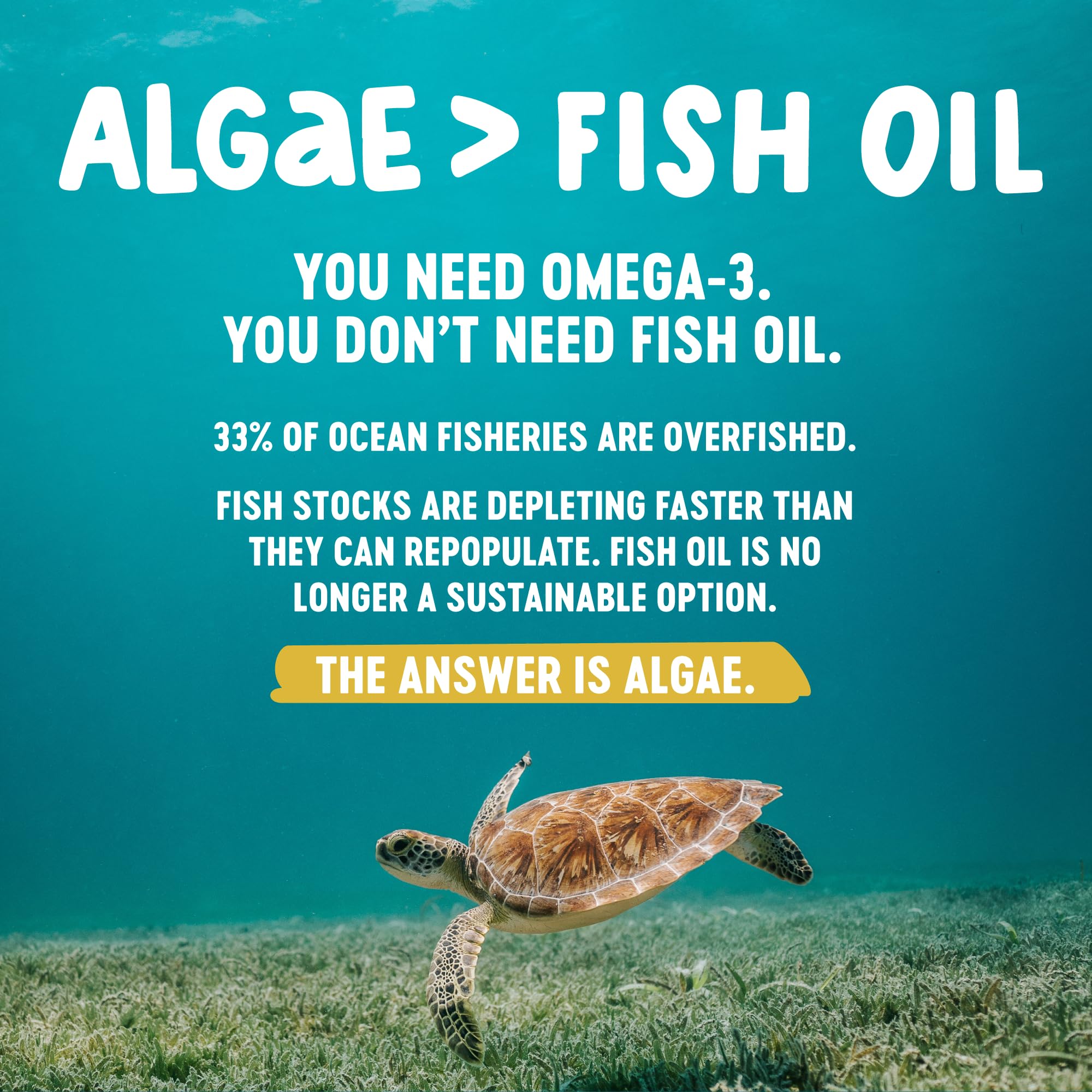 Freshfield Ocean Saving Omega DHA Softgels 500mg capsules on a table