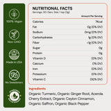 Freshly Moms Radiant Daily Latte Blend 109g nutritional information on packaging