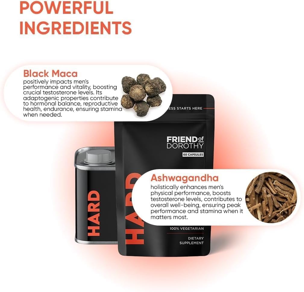 FRIEND OF DOROTHY Ashwagandha & Black Maca supplement packaging
