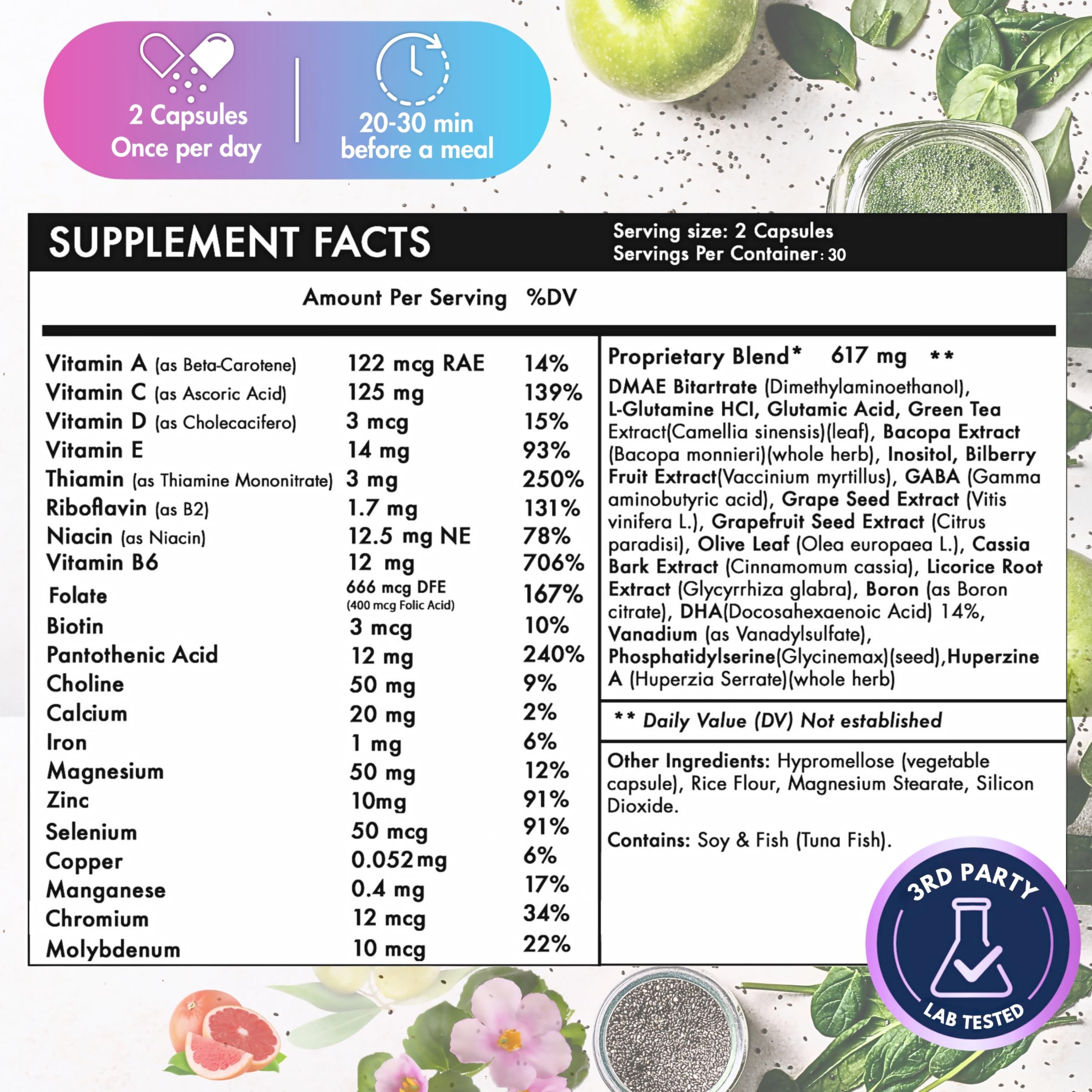 Friendly Nutrition BrainELITE Cognitive Supplement bottle with label