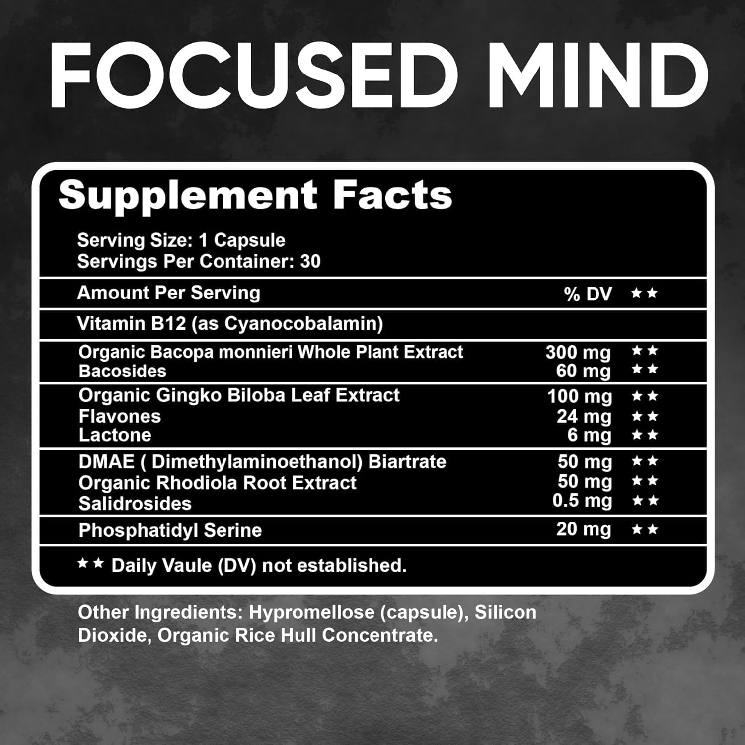 FRIENDLY VITAMINS Focused Mind Ginkgo Biloba Supplement capsule close-up
