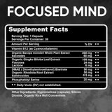 FRIENDLY VITAMINS Focused Mind Ginkgo Biloba Supplement capsule close-up