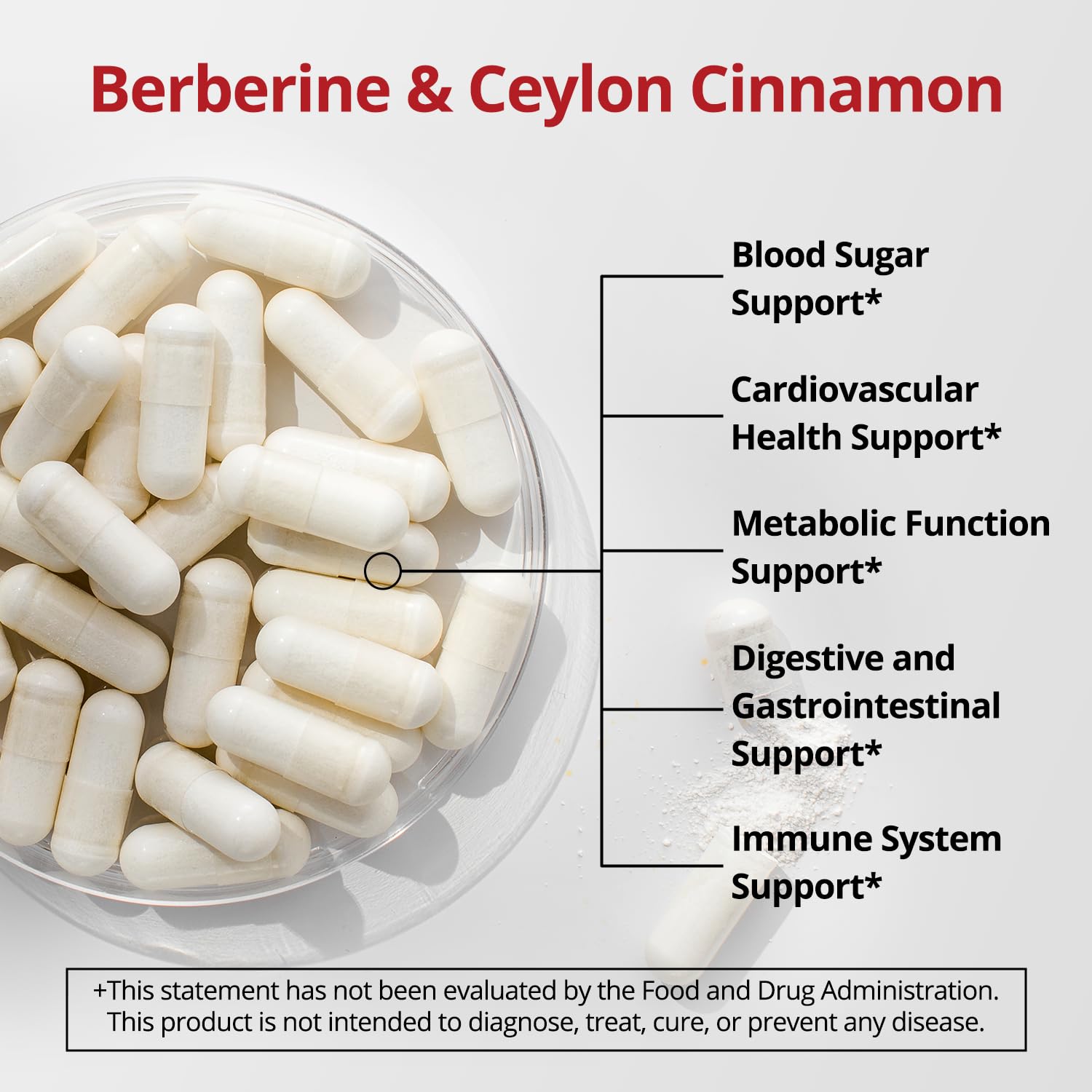 Frishantic Cinnamon Supplement 500mg Berberine nutrition facts