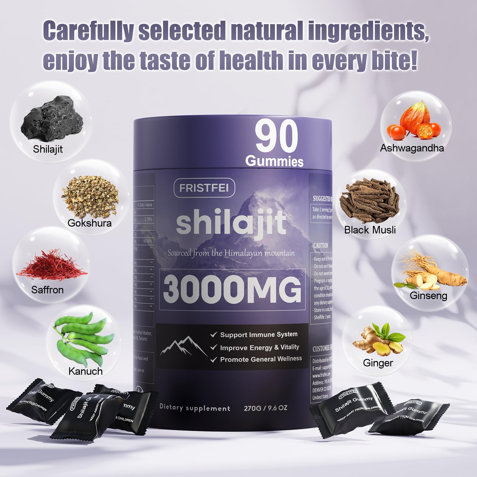 Fristfei Shilajit Gummies nutritional information