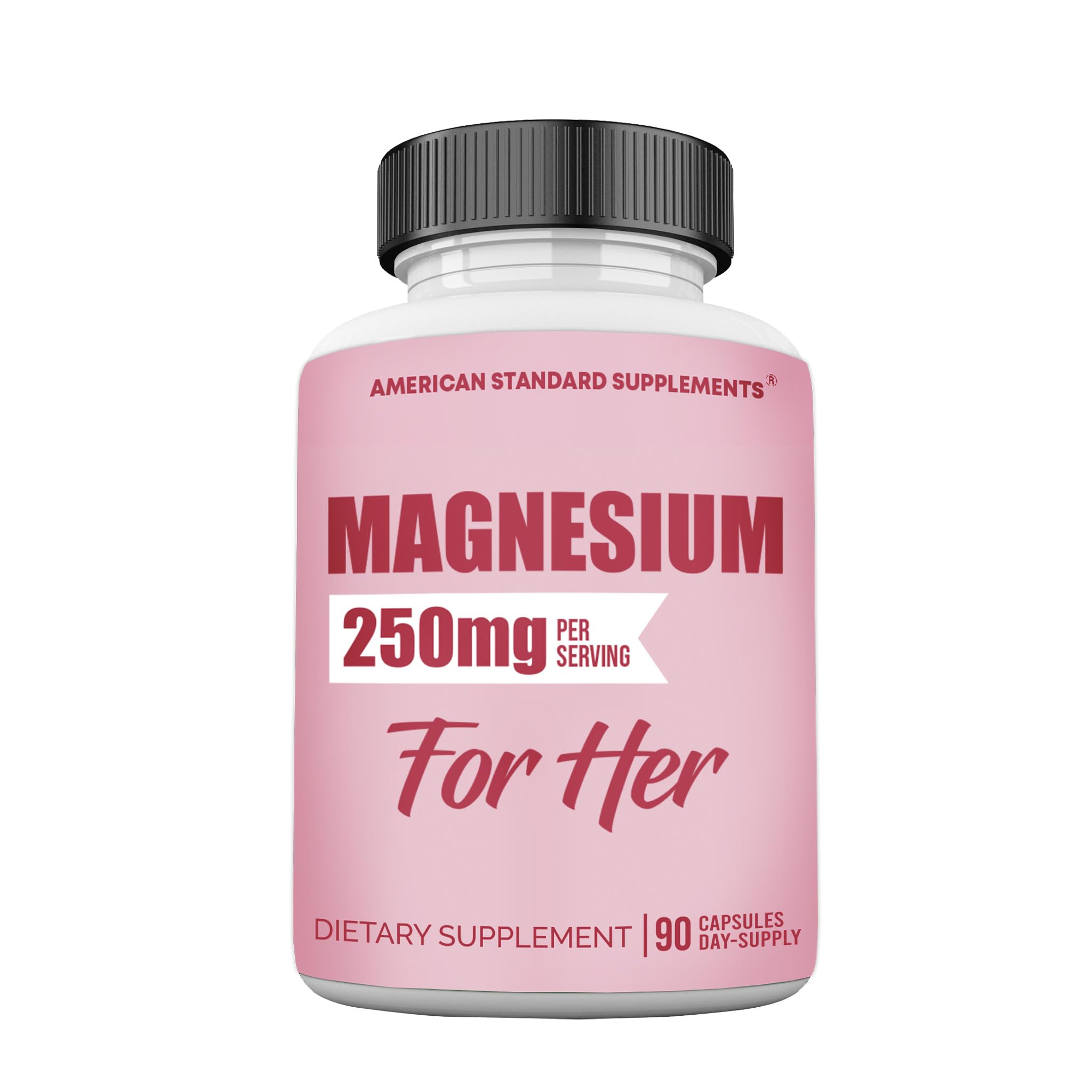 Front view of American Standard Supplements Magnesium Glycinate 250mg bottle