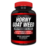 Front view of Arazo Nutrition Horny Goat Weed 1000mg supplement bottle