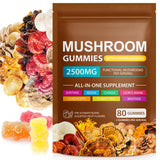 Front view of Generic Mushroom Blend Gummies 80 count bag
