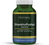 Front view of Harmony Nutraceuticals ShankhaPushpi Vegan Capsules bottle